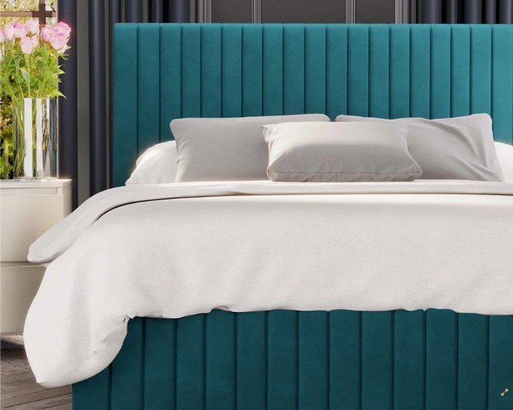 Laurence Llewelyn-Bowen Estella Velvet Fabric Ottoman Bed 3ft Single Plush - Emerald - Image 4