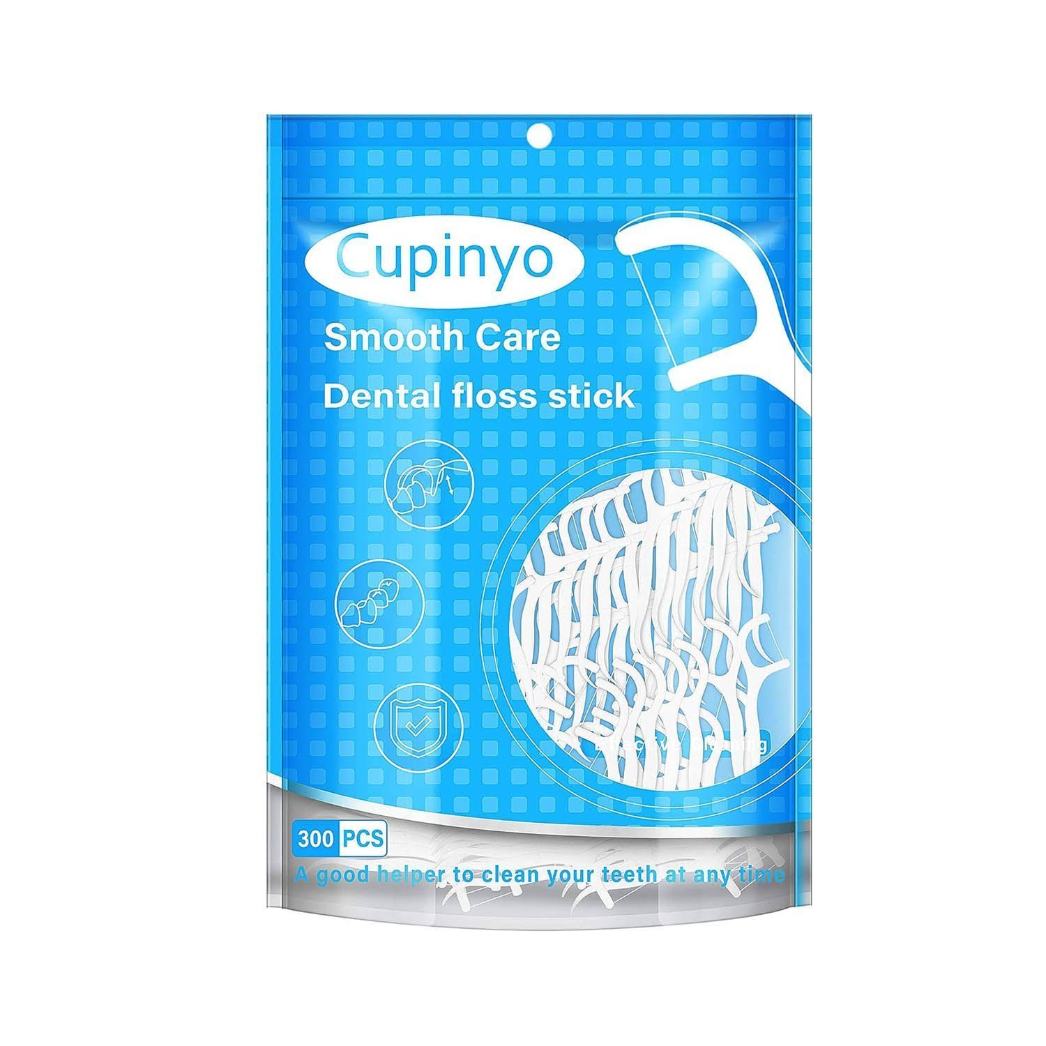 Cupinyo Dental Floss Sticks -300pcs Floss Picks, Floss Sticks Dental