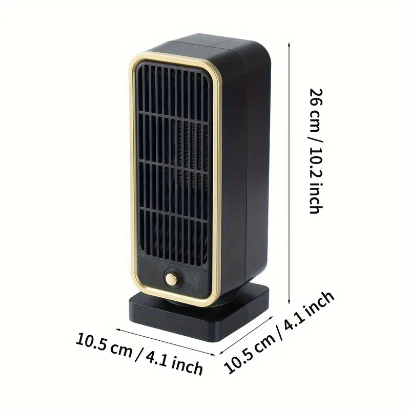 Portable Ceramic Space Heater - 500W Mini Electric Heater With Thermostat For Fast, Quiet, And Energy Efficient Heating - Safe And Secure For Indoor Office And Home Use - Image 2