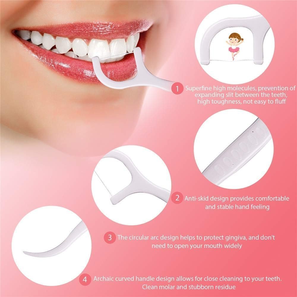 Cupinyo Dental Floss Sticks -300pcs Floss Picks, Floss Sticks Dental - Image 3