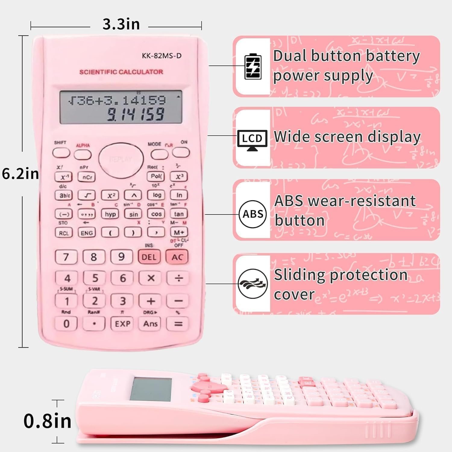 Scientific Calculators with A 20CM Straight Ruler, two Set Squares and an 180° Protractor and one geometric compass - Image 2