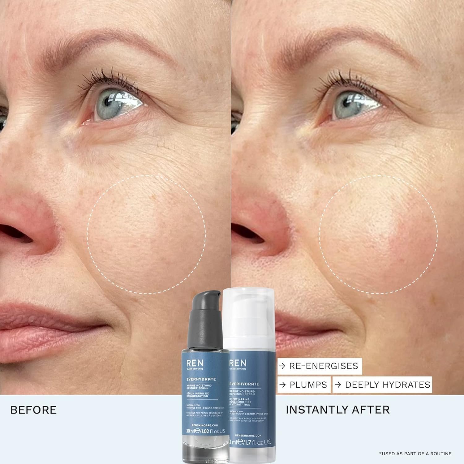 REN Everhydrate Marine Moisture-Replenish Cream, 50ml - Image 4